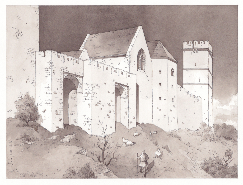 Illustration du château de Montbard Illustration du château de Montbard