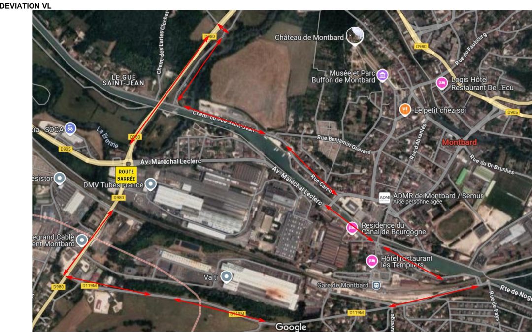 Coupures de circulation sur les RD 905 et 980