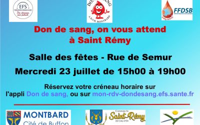 Collecte de sang du 23 juillet 2025