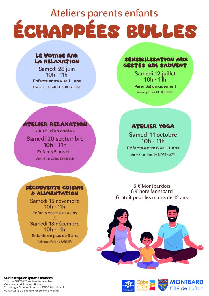 Affiche ateliers échappées bulles