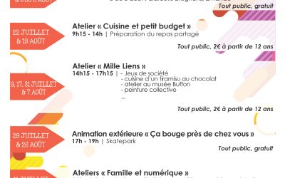Activités du centre social – saison estivale
