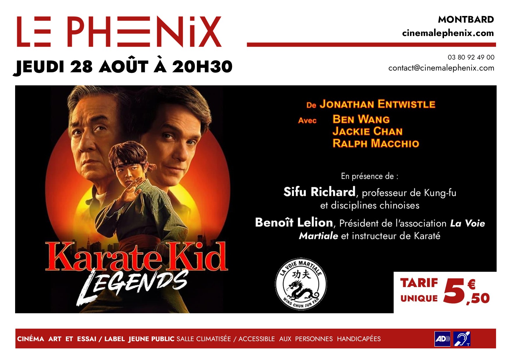 Ciné rencontre Karaté kid legend en partenariat de l'association La Voie Martiale