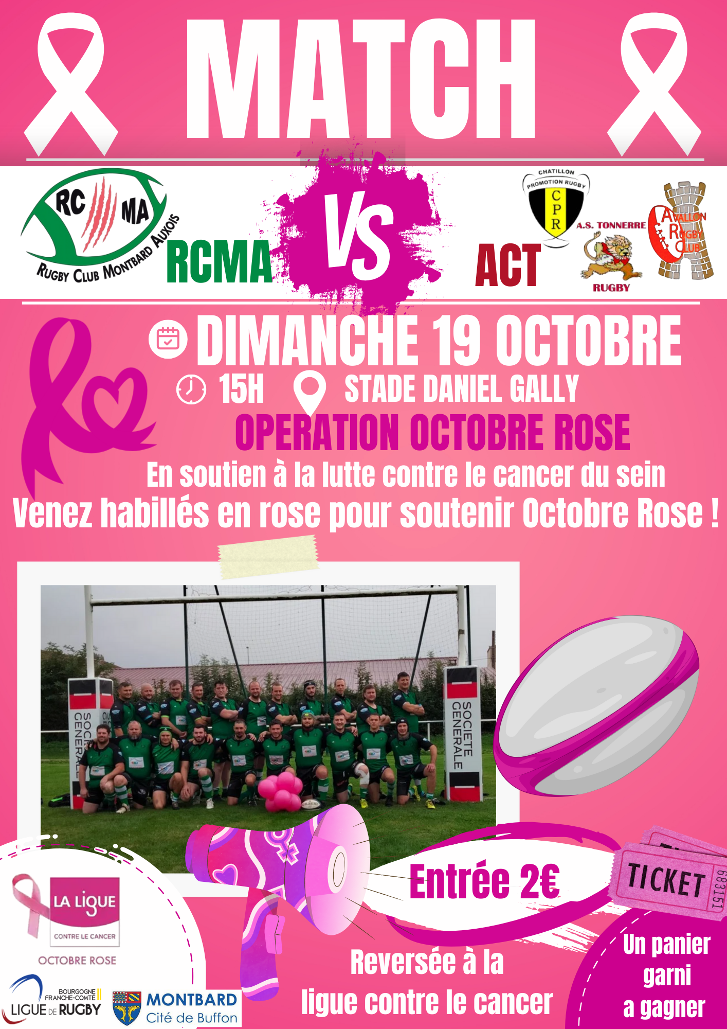 MATCH SENIORS OCTOBRE ROSE