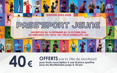 PASS’SPORT JEUNE 2025/2026 : INSCRIPTION DÈS LE 10/09