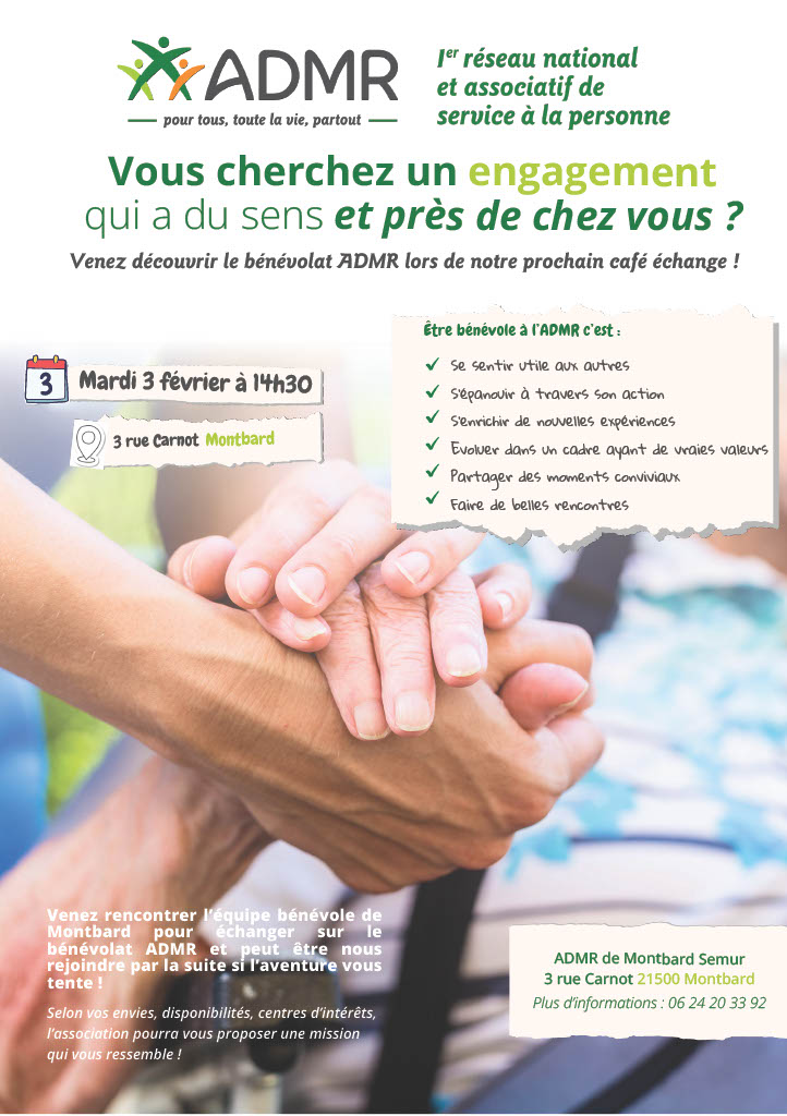 Café échange - bénévolat ADMR