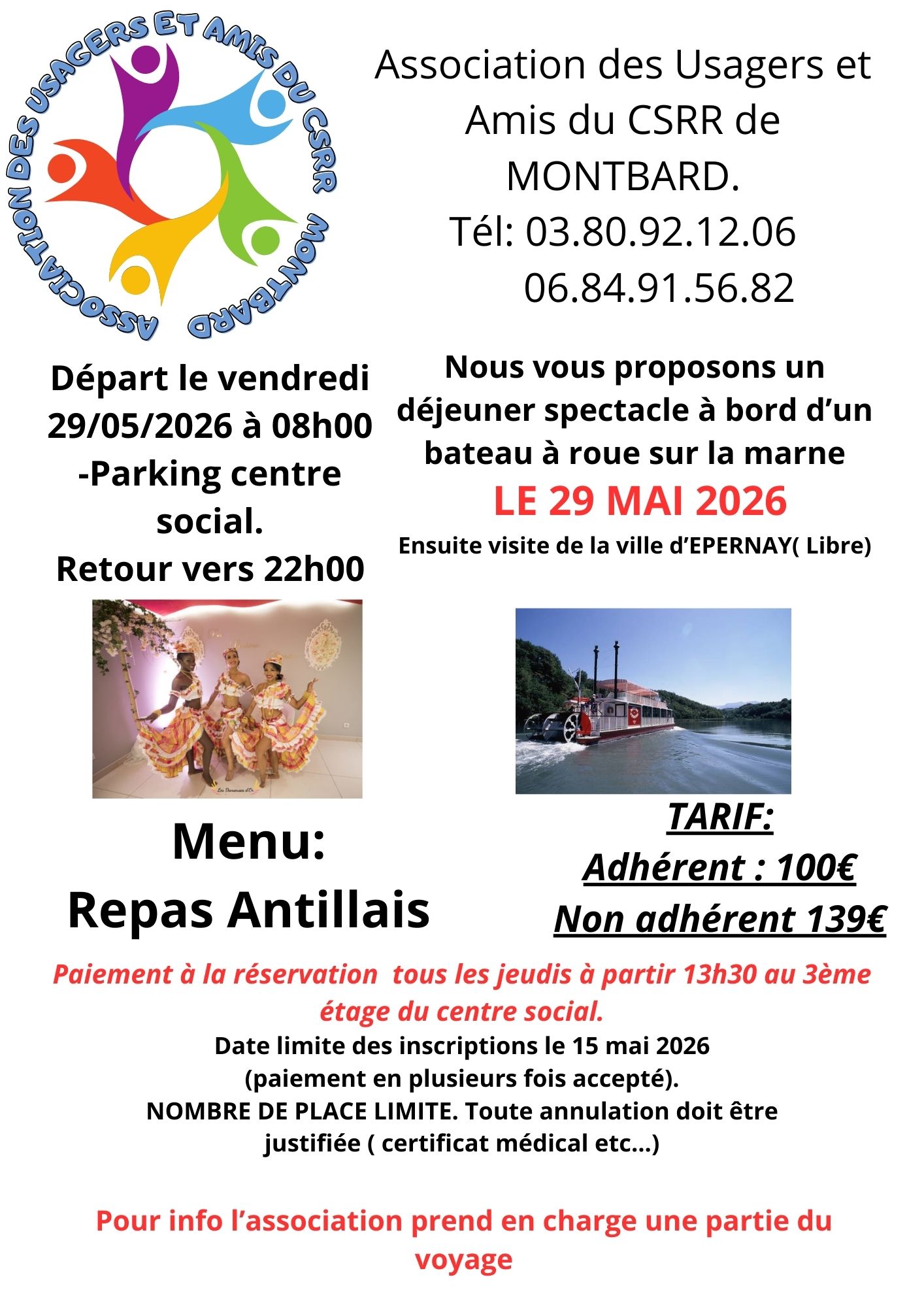 VOYAGE ORGANISE ET REPAS SPECTACLE SUR UN BATEAU