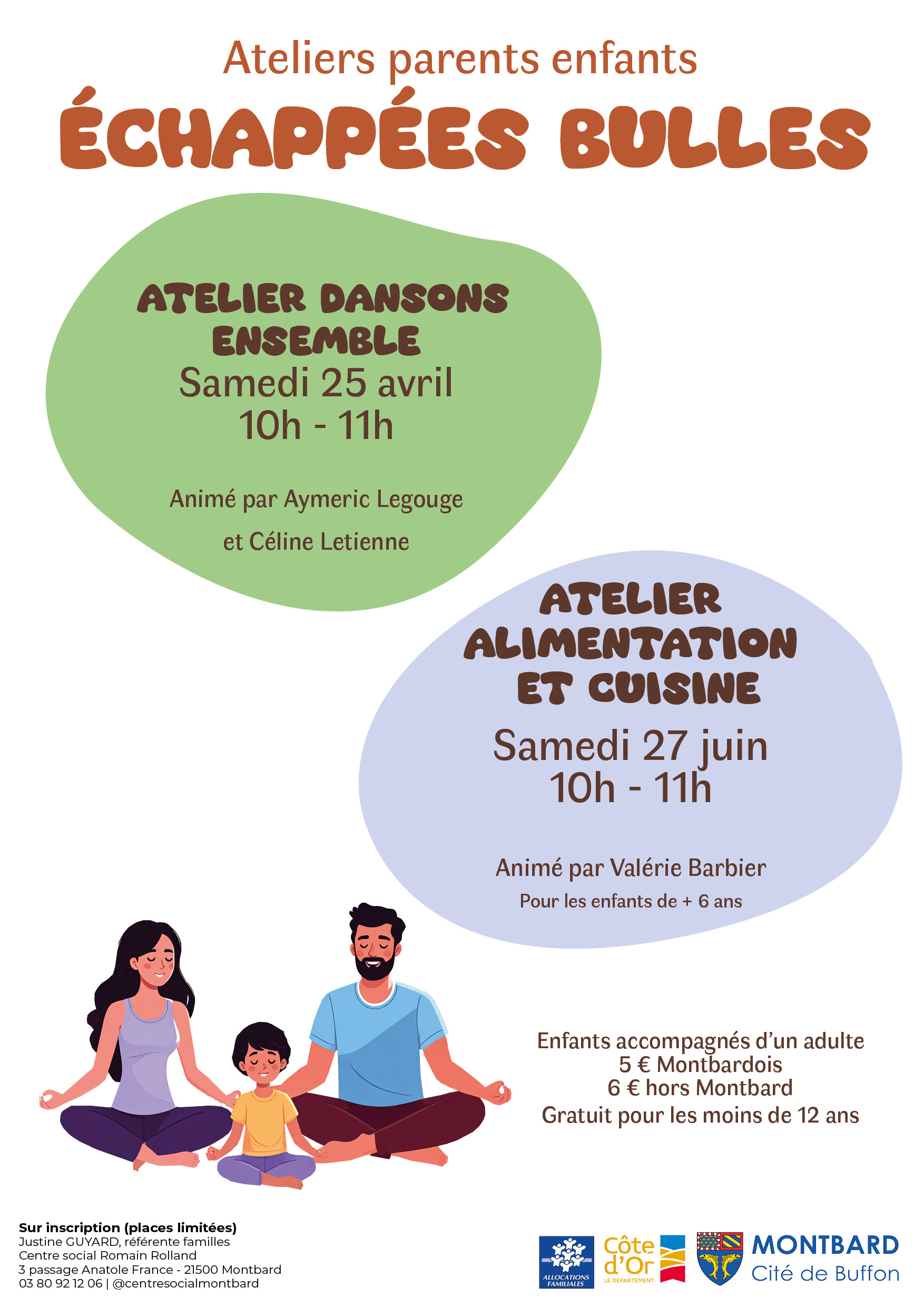 Affiche ateliers échappées bulles