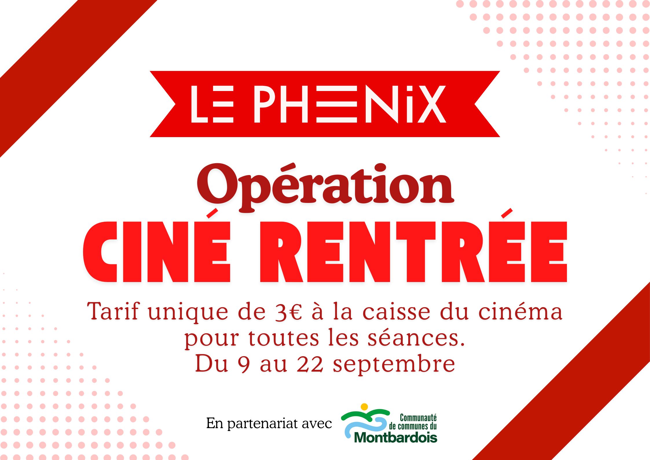 Opération Ciné Rentrée
